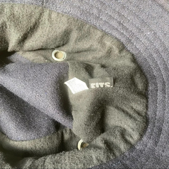 Navy Blue  Wool Blend Buckle Hat - Picture 8 of 15